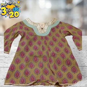 Cupcakes & pastries boho style dress size 12-18 months